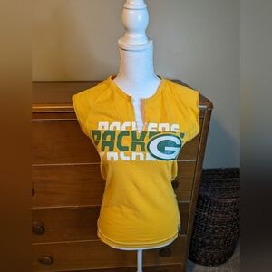 REEBOK Green Bay Packer Cut off Tshirt